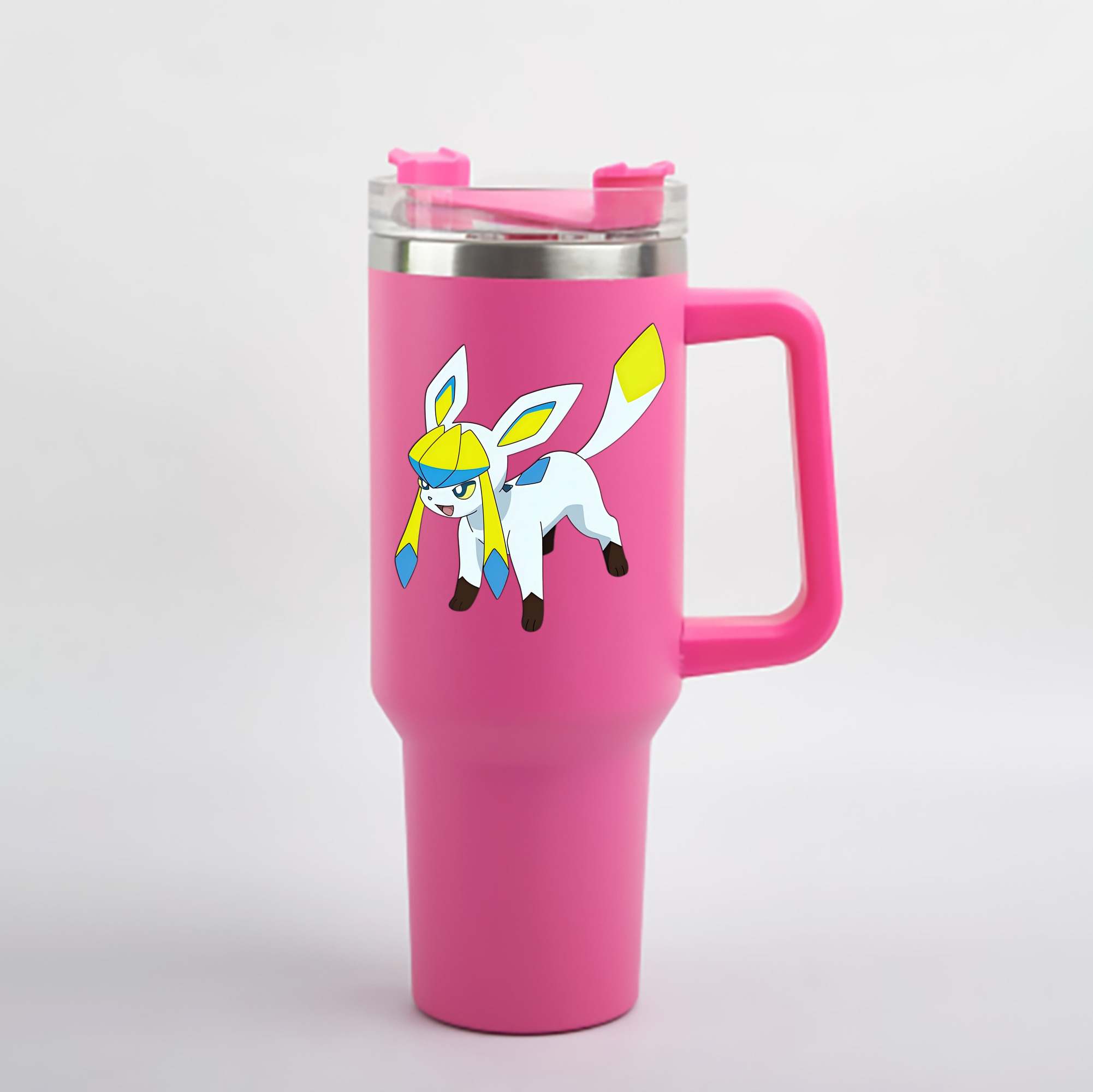 （画像用） Digimon デジタルモンスター/デジモン 1200mL車用タンブラー - クリスタルステッカー（プラスチックストロー付き）